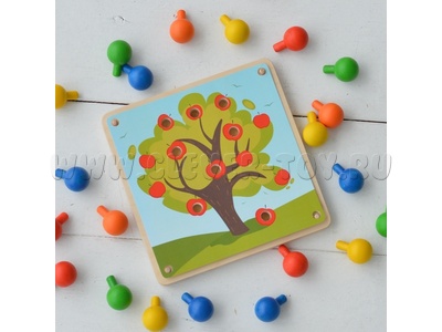 Карточка "Яблоня" для набора "Деревянная мозаика"