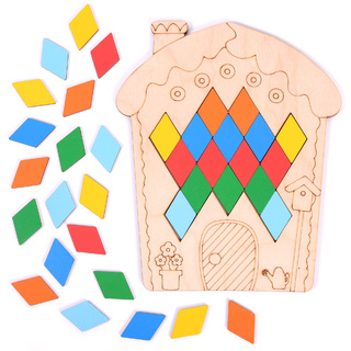 Мозаика-раскраска "Домик"