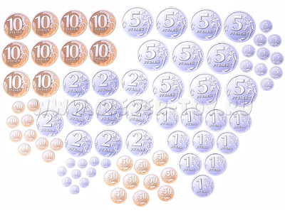 Набор магнитных карточек "Монеты"*