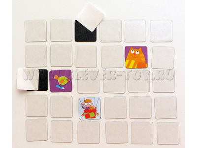 Набор магнитных карточек с клеевым слоем