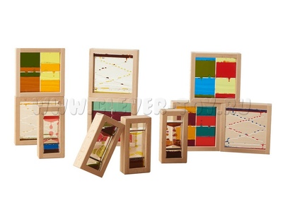 Деревянные сенсорные блоки с жидкостью с эффектом движения (10 штук)