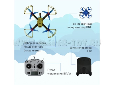 Образовательный набор квадрокоптера EDDRON First (на разъемах)