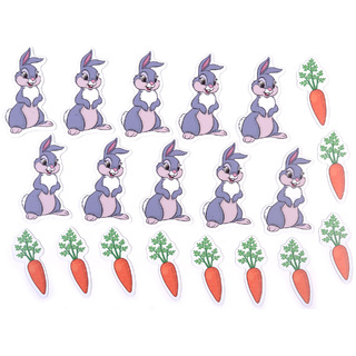 Набор магнитных карточек для устного счёта: "Зайцы и морковки"*